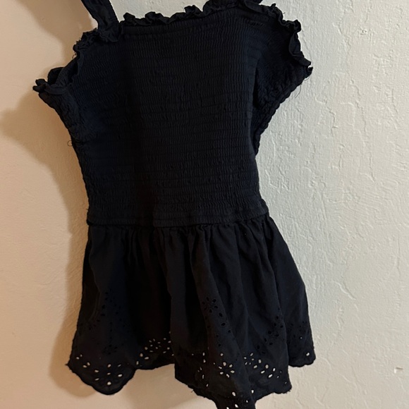 Black Ruffled Top - Picture 2 of 3